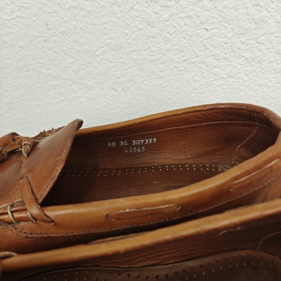 Allen Edmonds Kingsfield Loafers Slip-on Brown Leather Tassel Moc Toe Men's 10 - Picture 4 of 12